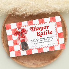 She's Ready to Pop Baby Shower Diaper Raffle エンクロージャーカード