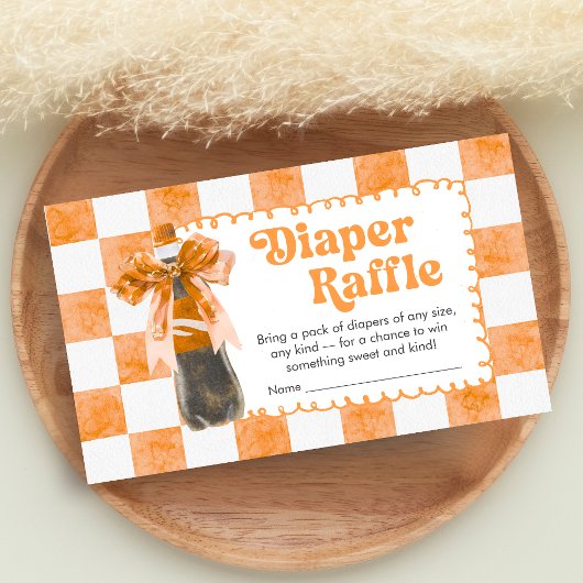 She's Ready to Pop Baby Shower Diaper Raffle エンクロージャーカード