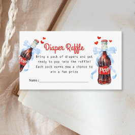 She's Ready to Pop Baby Shower Diaper Raffle エンクロージャーカード