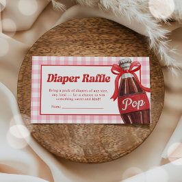 She's Ready to Pop Baby Shower Diaper Raffle エンクロージャーカード