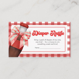 She's Ready to Pop Baby Shower Diaper Raffle エンクロージャーカード