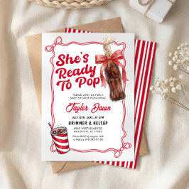 She's Ready to Pop Baby Shower Invitation  招待状