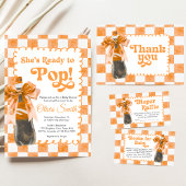 She's Ready to Pop Baby Shower Invitation 招待状