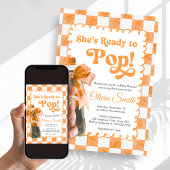 She's Ready to Pop Baby Shower Invitation 招待状