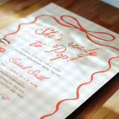 She's Ready To Pop Baby Shower Invitation 招待状