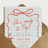 She's Ready To Pop Baby Shower Invitation 招待状