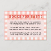 She's Ready to Pop Baby Shower Retro Red Gingham エンクロージャーカード (正面)