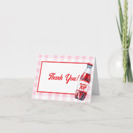 She's Ready to Pop Baby Shower Soda Thank You Card サンキューカード
