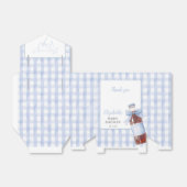 She's Ready To Pop Blue Bow Baby Shower フェイバーボックス (折り畳みなし)