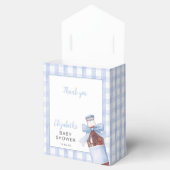 She's Ready To Pop Blue Bow Baby Shower フェイバーボックス (オープン)