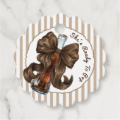 She's Ready To Pop Bow Baby Shower フェイバータグ (正面)