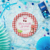 She's Ready To Pop! Cherry Soda Pop Baby Shower ペーパープレート (パーティー)