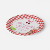 She's Ready To Pop! Cherry Soda Pop Baby Shower ペーパープレート (アングル)