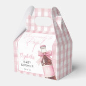 She's Ready To Pop Pink Bow Baby Shower フェイバーボックス (裏面サイド)