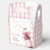 She's Ready To Pop Pink Bow Baby Shower フェイバーボックス (オープン)