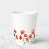 She's Ready To Pop Poppy Flower Spring Baby Shower 紙コップ (裏面)