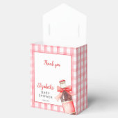 She's Ready To Pop Red Bow Baby Shower フェイバーボックス (オープン)