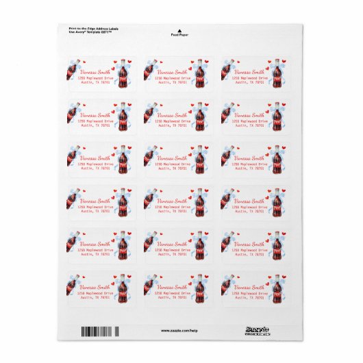 She's Ready to Pop Return Address ラベル (フルシート)