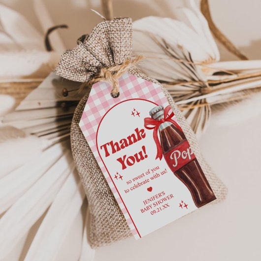 She's Ready to Pop Soda Baby Shower ギフトタグ