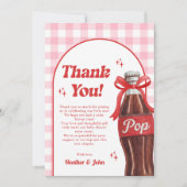 She's Ready to Pop Soda Baby Shower サンキューカード (正面)