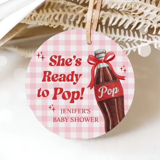 She's Ready to Pop Soda Baby Shower フェイバータグ