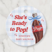 She's Ready to Pop Soda Baby Shower フェイバータグ (正面)