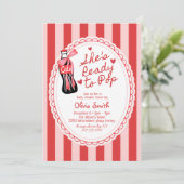 She's Ready to Pop Soda Baby Shower 招待状 (スタンド正面)