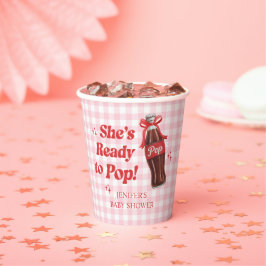 She's Ready to Pop Soda Baby Shower 紙コップ
