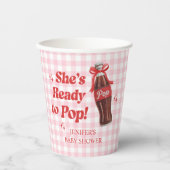She's Ready to Pop Soda Baby Shower 紙コップ (正面)