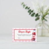 She's Ready to Pop Soda Baby Shower Diaper Raffle エンクロージャーカード (スタンド正面)