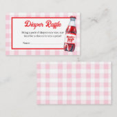 She's Ready to Pop Soda Baby Shower Diaper Raffle エンクロージャーカード (正面/裏面)