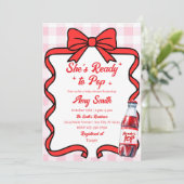 She's Ready to Pop Soda Baby Shower Invitation 招待状 (スタンド正面)
