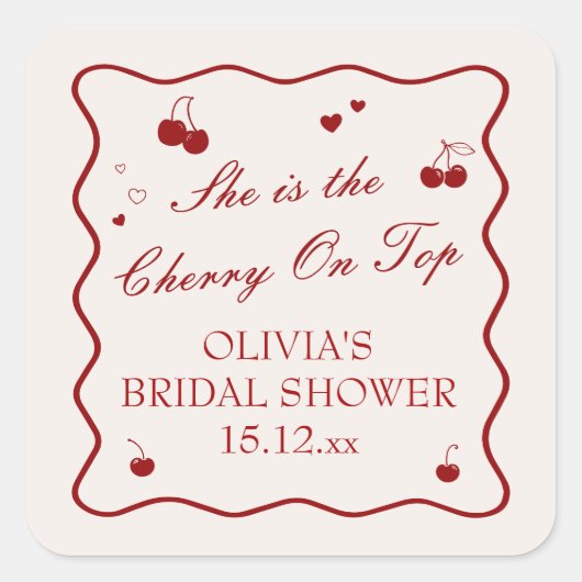 She's the Cherry On Top スクエアシール (正面)