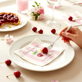 She's The Cherry On Top Baby Shower Napkins スタンダードカクテルナプキン