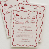 She's The Cherry On Top Bridal Shower 招待状