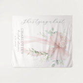 She's tying a knot Bow Bridal Shower タペストリー (正面(横))