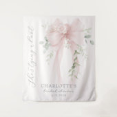 She's tying a knot Bow Bridal Shower タペストリー (正面)