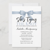 She's Tying the Knot テーマ ダスティブルーリボン 招待状 (正面)