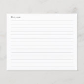 She's Tying the Knot Black Bow Bridal Recipe Card (裏面)