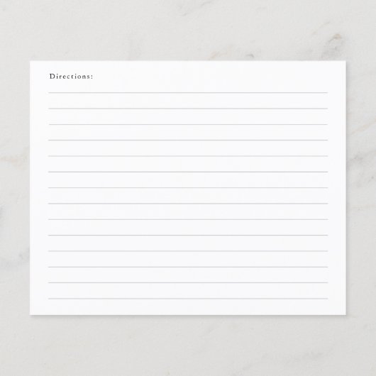 She's Tying the Knot Black Bow Bridal Recipe Card (裏面)