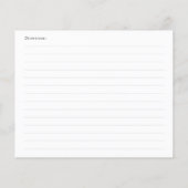 She's Tying the Knot Black Bow Bridal Recipe Card (裏面)