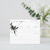 She's Tying the Knot Black Bow Bridal Recipe Card (スタンド正面)