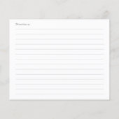 She's Tying the Knot Black Bow Bridal Recipe Card (裏面)