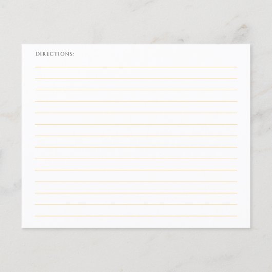 She's Tying the Knot Black Bow Bridal Recipe Card (裏面)