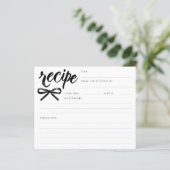 She's Tying the Knot Black Bow Bridal Recipe Card (スタンド正面)