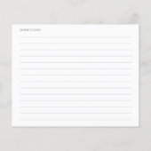 She's Tying the Knot Black Bow Bridal Recipe Card (裏面)