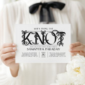 She's Tying The Knot Black Bow Bridal Shower 招待状