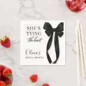 She's Tying The Knot Black Bow Party スタンダードカクテルナプキン (インサイチュ)