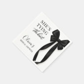 She's Tying The Knot Black Bow Party スタンダードカクテルナプキン (角)