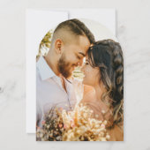 She's Tying the Knot Black Bow Photo Bridal Shower 招待状 (裏面)